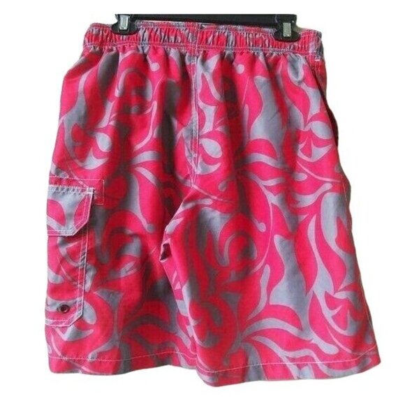 Sonoma Life+Style Mens Large Swim Trunks Cargo Red & Gray - Picture 6 of 7